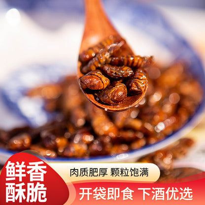 Ready-to-Eat Shandong Specialty Snack Spicy Crispy Silkworm Chrysalis