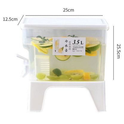 Cold Water Jug With Tap Water Beverage Dispenser Fruit Teapot Cold WaterLemonade