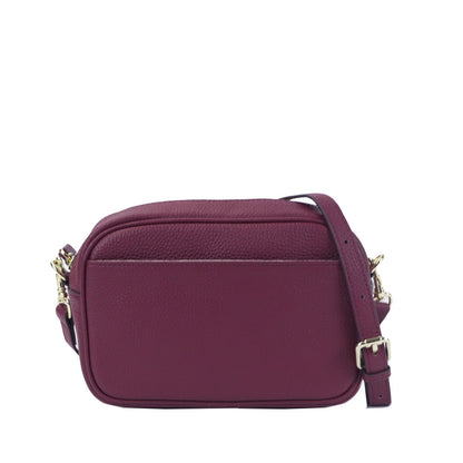 Genuine Leather Pebble Pattern Shoulder Bag Small Square Messenger Bags Purse
