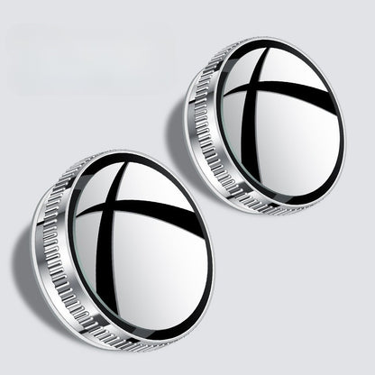 1pair Reversing Mirror Small Round Mirror HD Large View Suction Cup Blind Spot