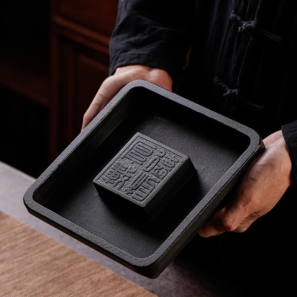 18cm Stone Tea Set Tea Table Pot Holder Tea Ceremony Tea Tray Kung Fu Tea Set