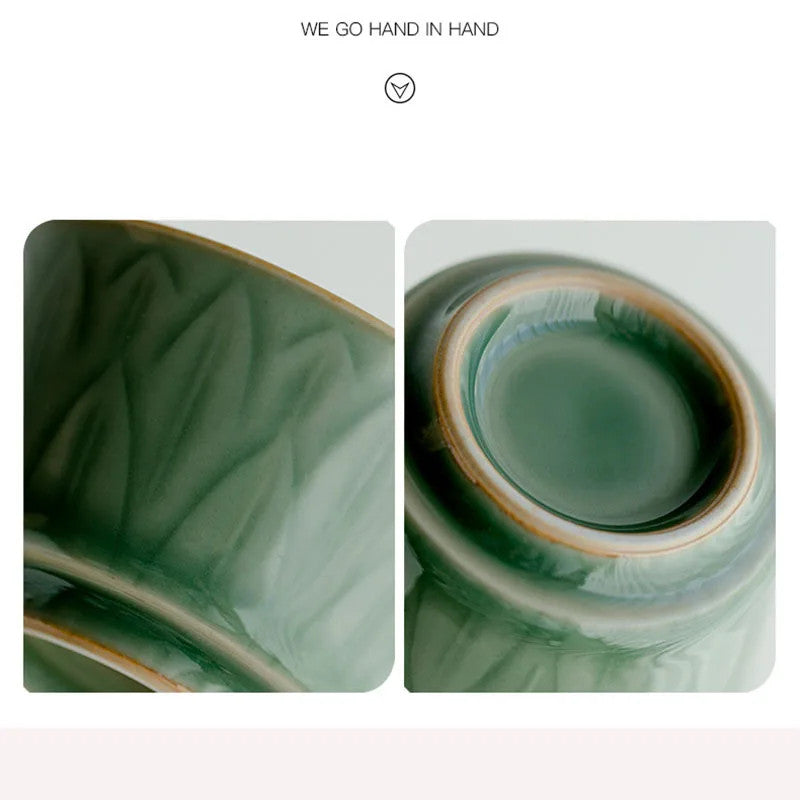 60ml Ceramic Retro Master Cup Chinese Pu 'er Horseshoe Tea Cup Kung Fu Teaware