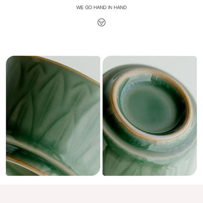 60ml Ceramic Retro Master Cup Chinese Pu 'er Horseshoe Tea Cup Kung Fu Teaware