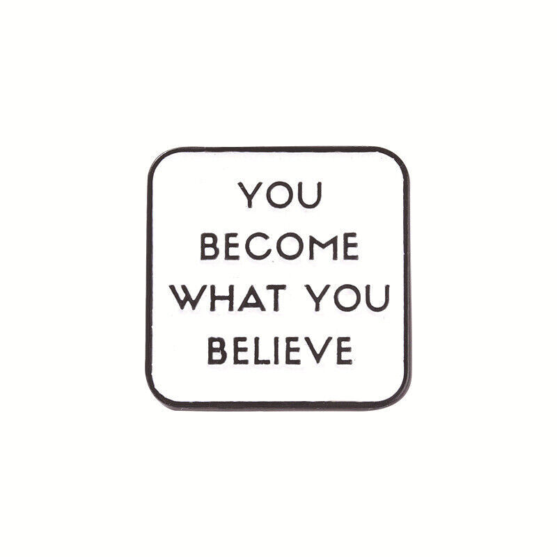 3PCS Motivational Quotes Live Enamel Brooch Pins Happy Life Bag Hat Lapel Badge