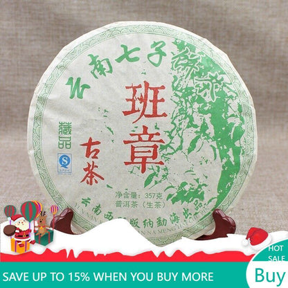 Lao Banzhang Puerh Raw Tea 357g Yunnan Seven Cakes Tea Iceland Ancient Trees