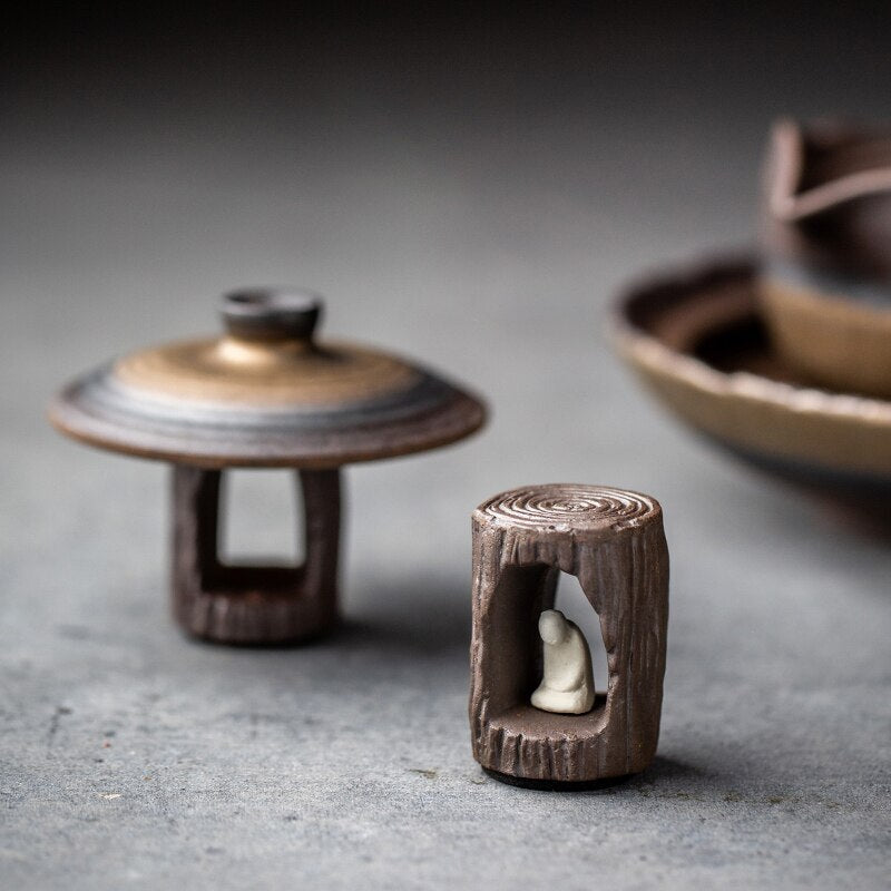 Creative Japanese Teapot Lid Ceramic Tea Accessories Monk Tea Tools
