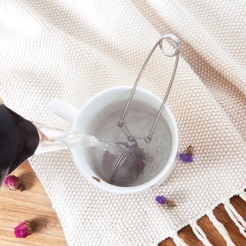 Tea Infuser Stainless Steel Tea Filter Sphere Mesh Tea Strainer Handle Tea Ball