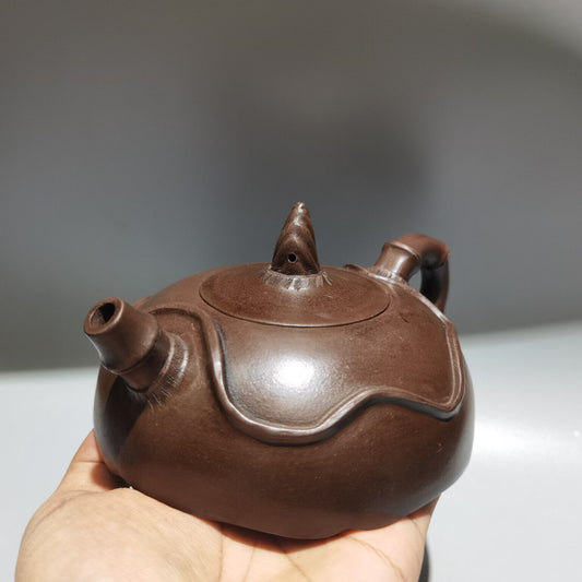 Chinese Yixing Zisha Clay Handmade bamboo shape Exquisite Teapot 品名：竹笋壶 底款：顾景舟