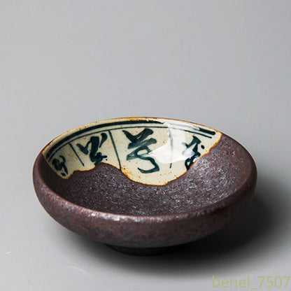 China Handmade Rough Pottery Tea Cup, Ceramic Tea Cup Hand Painted Kung Fu Cup
