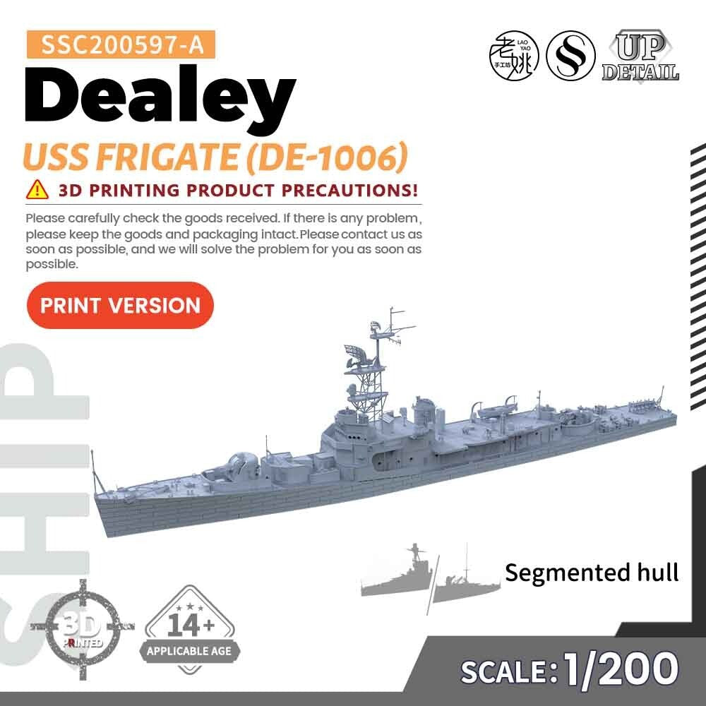 SSMODEL 1/200 Military Model Kit USS Dealey Frigate (DE-1006)
