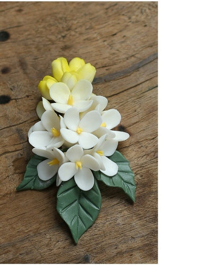 9.2cm Chinese Osmanthus Ceramic Censer Tea Pet Zen Incense Burner Home Decor