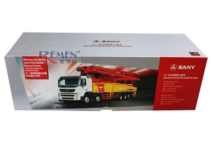 1:50 SANY 62M Concrete Pump Truck Constuction Machine Equipment Diecast Model