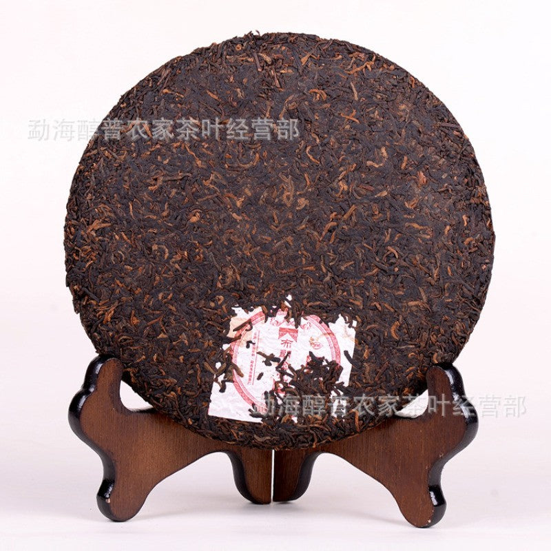 357g Yunnan Menghai Brown Mountain Jin Hao Qiaomu Qizi Cake Pu'er Tea Ripe Tea