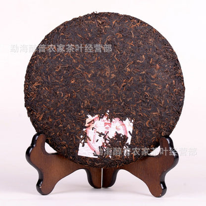 357g Yunnan Menghai Brown Mountain Jin Hao Qiaomu Qizi Cake Pu'er Tea Ripe Tea
