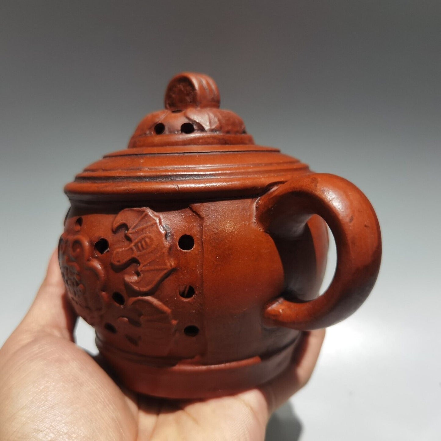 Chinese Yixing Zisha Clay Handmade Exquisite Kung Fu Tea Set Teapot 品名五福临门 底款时大彬