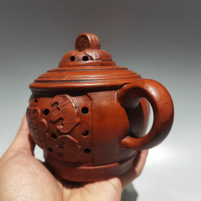 Chinese Yixing Zisha Clay Handmade Exquisite Kung Fu Tea Set Teapot 品名五福临门 底款时大彬
