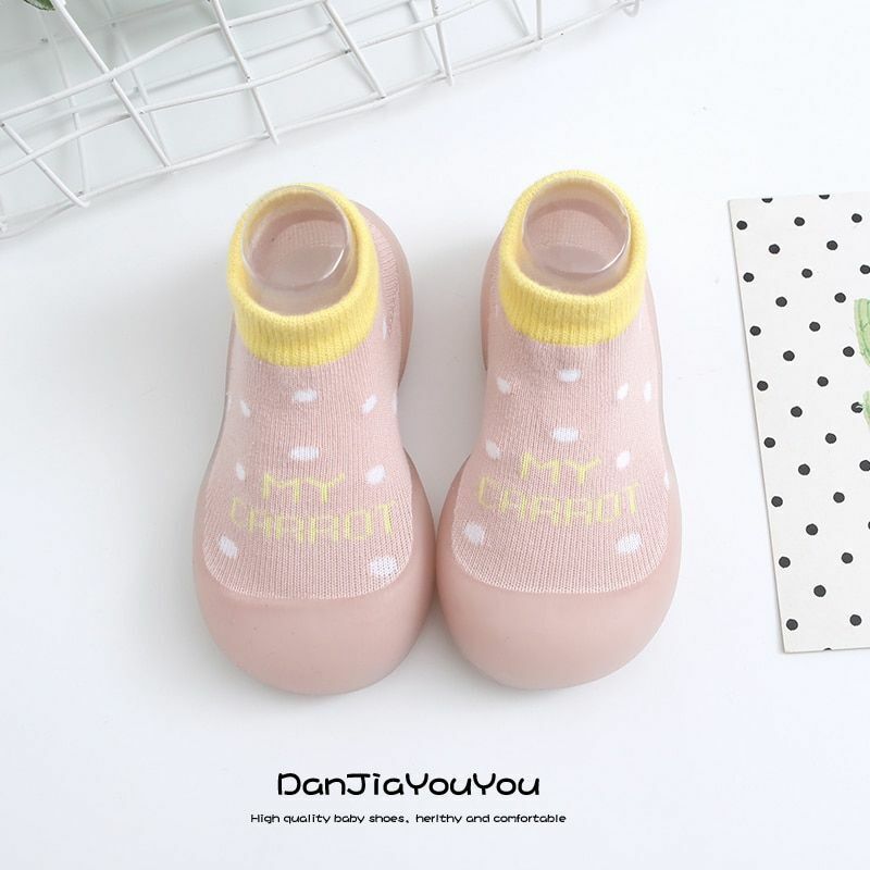 Sock Shoes Baby Boys Girls Autumn Non-slip Floor Kids Soft Rubber Toddler Knit