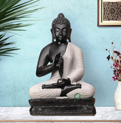 Polyresin Meditating Monk Buddha Idol Statue for Home Decoration Sculpture