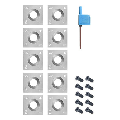 10x Square Carbide Inserts Replacement Cutters for Wood Lathe Turning Tool