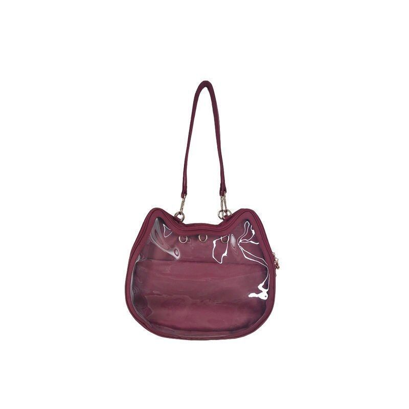 Cute Backpack Clear Front Pocket Transparent Bags Shoulder Bags 23.5*32.5*9.5 CM