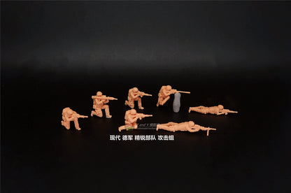1/72 1/64 1/87 German Elite Forces Assault Team 7-Persons Unpainted Model