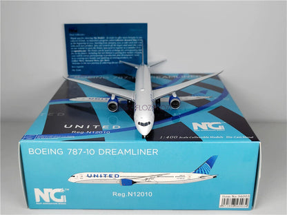 NG Models for UNITED for Boeing B787-10 N12010 DREAMLINER 1:400 Aircraft Model
