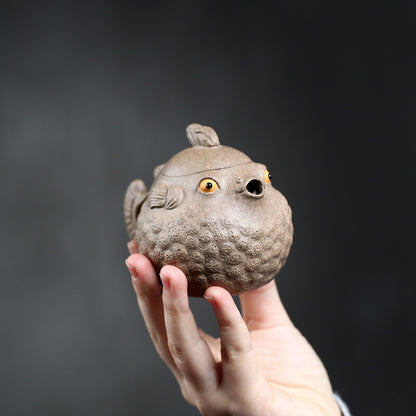 Traditional Handmade Tea Pot Artware True Yixing Zisha Old Qing Duan Clay Marked