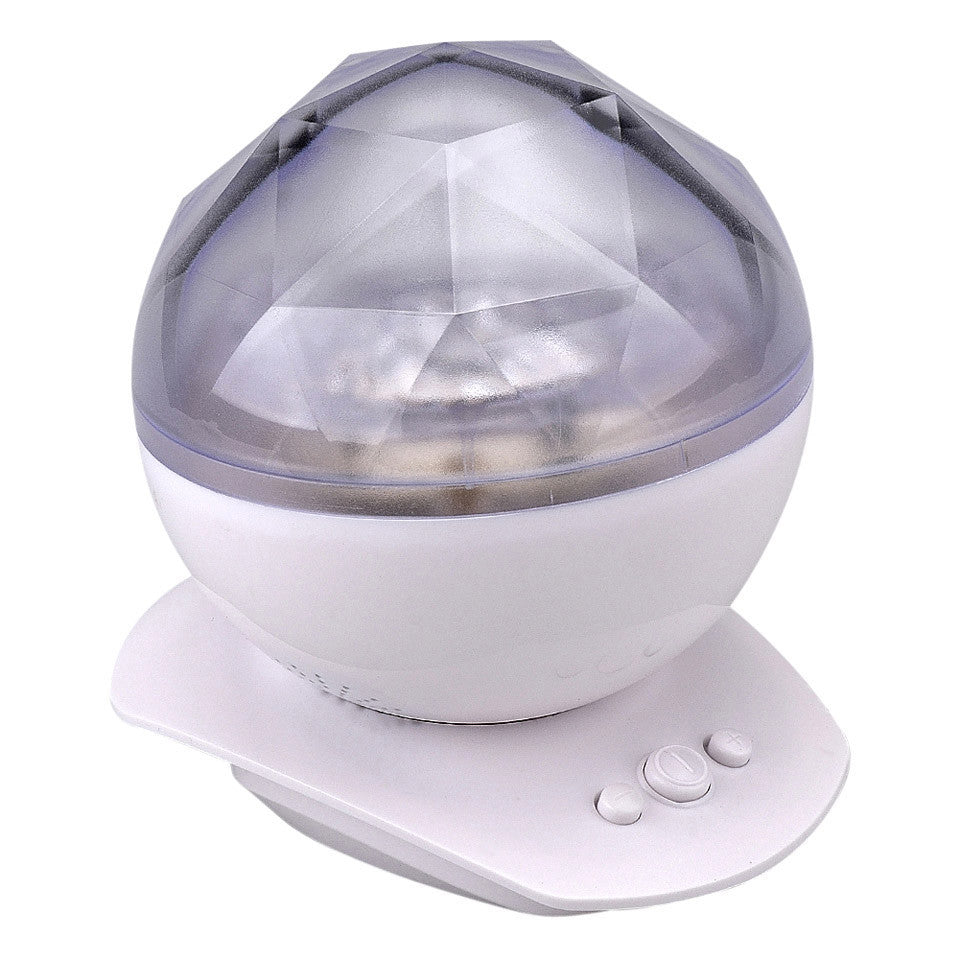 Relaxing Colorful Diamond Light Projection Lamp with Speaker