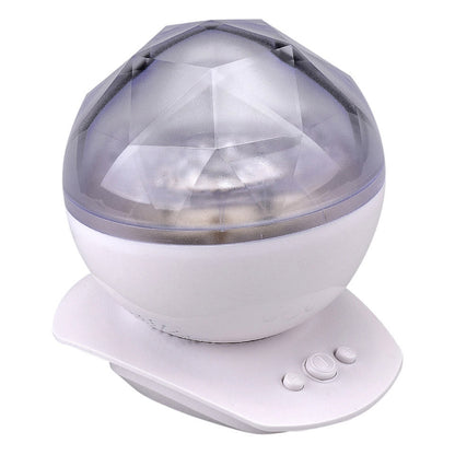 Relaxing Colorful Diamond Light Projection Lamp with Speaker