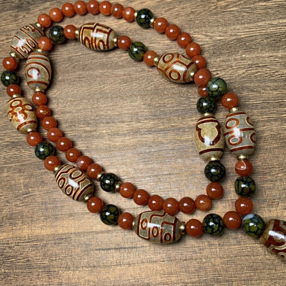 Tibetan Style Old Agate Celestial Beads, Family Portrait Celestial BeadCollected