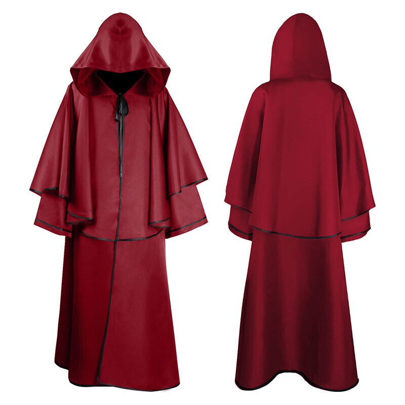 Monks Cosplay Anime Halloween Costume Steampunk Medieval Cloak Renaissance Robe