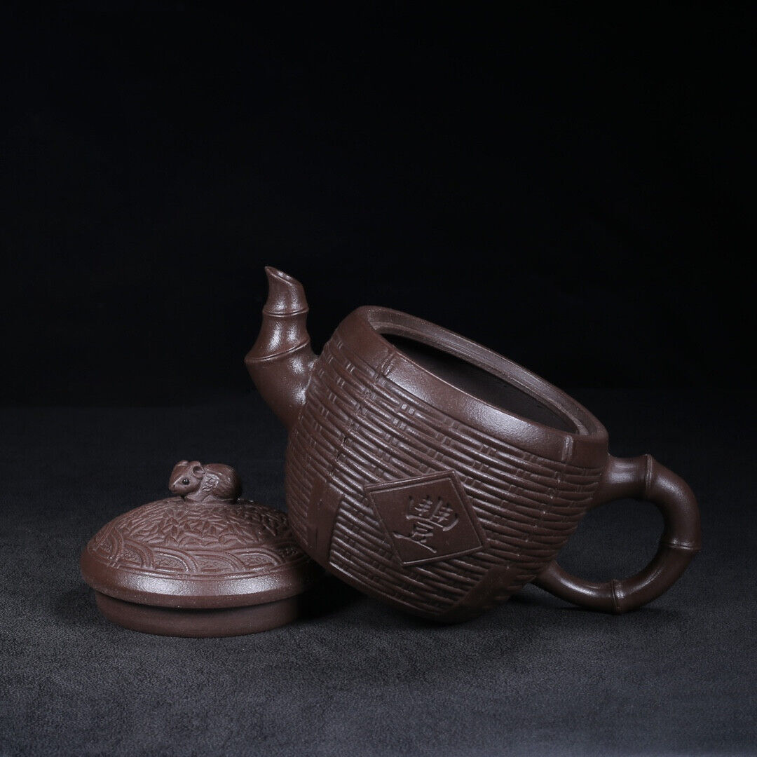 Chinese Yixing Zisha Clay Handmade Exquisite Teapot （五谷丰登 底款：汪寅仙）