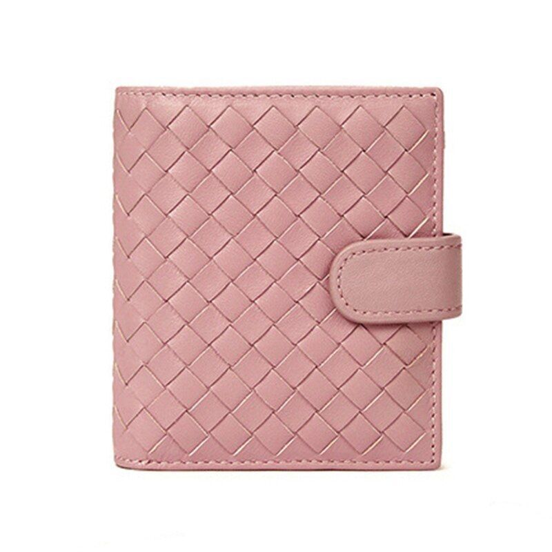 Sheep Leather Wallet Leather Woven Coin Purse Zipper Storage Bag 11*2*9.5 CM 1PC