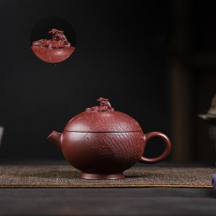 Handmade Tea Pot With Certificate Paper Real Yixing Zisha Purple Clay Master Pot