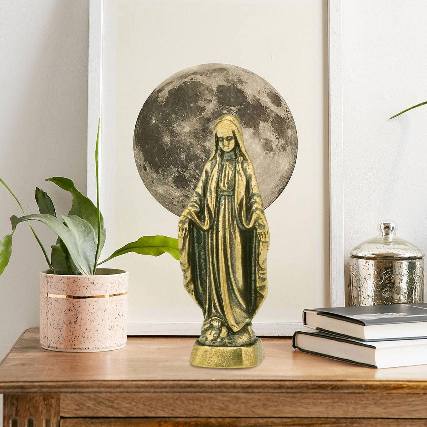 Antique Blessed Virgin Mary Statue Sculpture Decoration Figurine Catholic