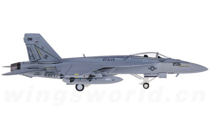 Hogan US Navy McDonnell Douglas F/A-18E VFA-14 fighter 1/200 diecast plane model