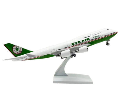 30CM EVA AIR BOEING 747-400 Passenger Plane Landing Gear Resin Aircraft Model