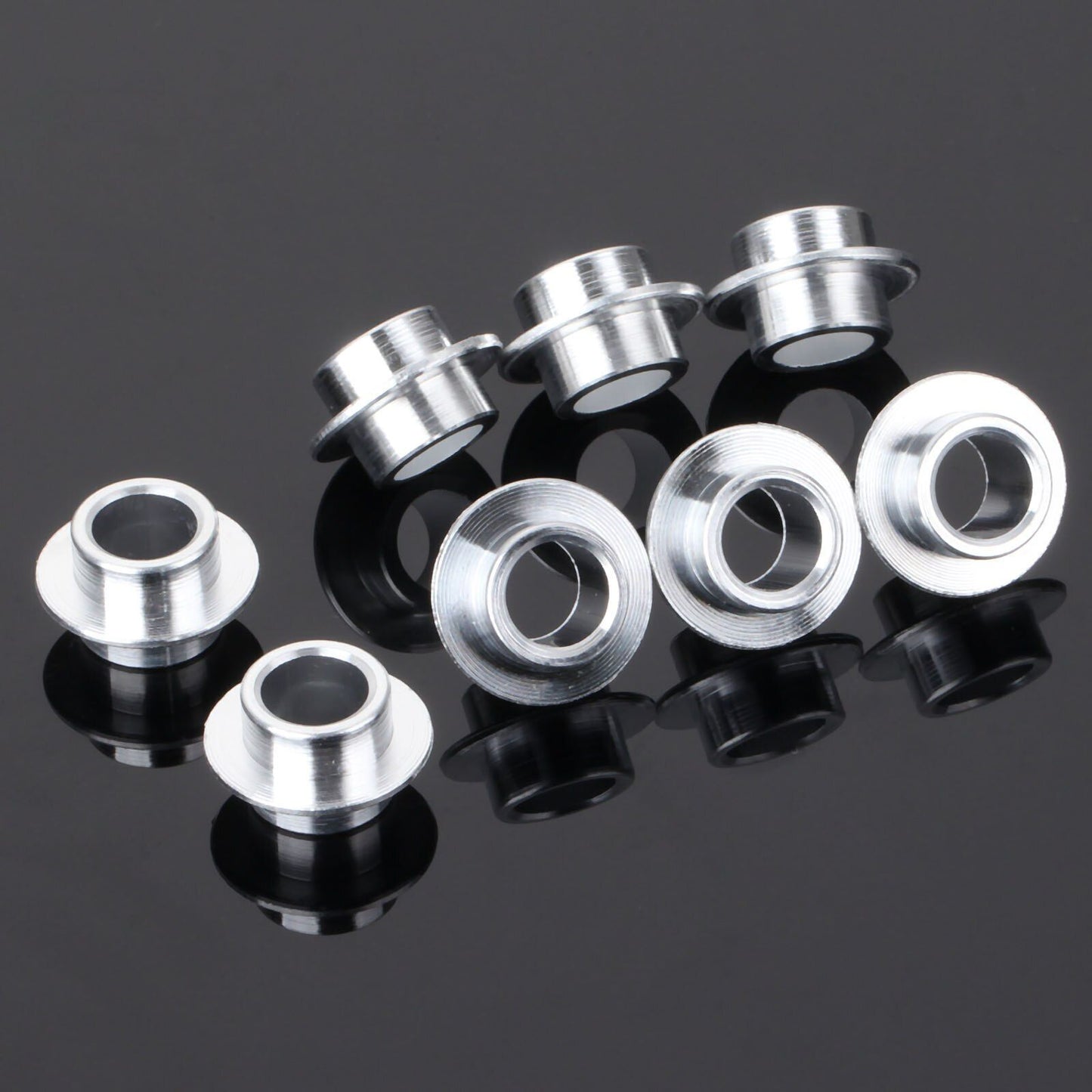 8Pcs 8mm Skate Wheel Aluminum Skateboard Replacement Roller Skates Skating Parts