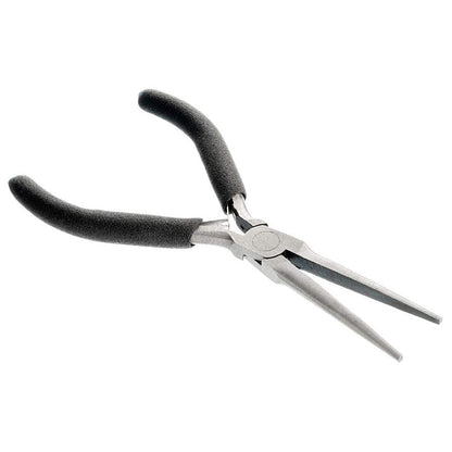 6" Mini Needle Nose Pliers (Non-Serrated Jaw) with Return Spring, Cushion Grip
