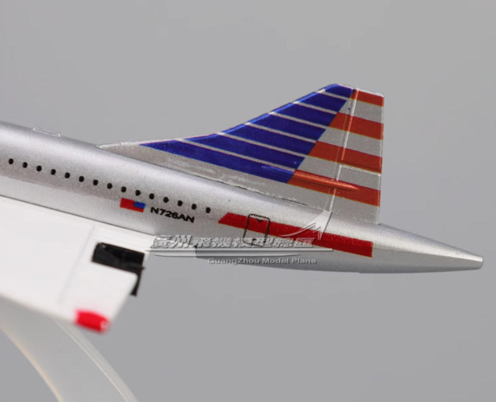 16cm American Concorde Passenger Airplane Diecast Aircraft Metal Plane Model