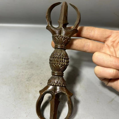Tibetan Vajra Dorje Ritual Tool Nepalese Four Prong Buddhist Cross Ornament