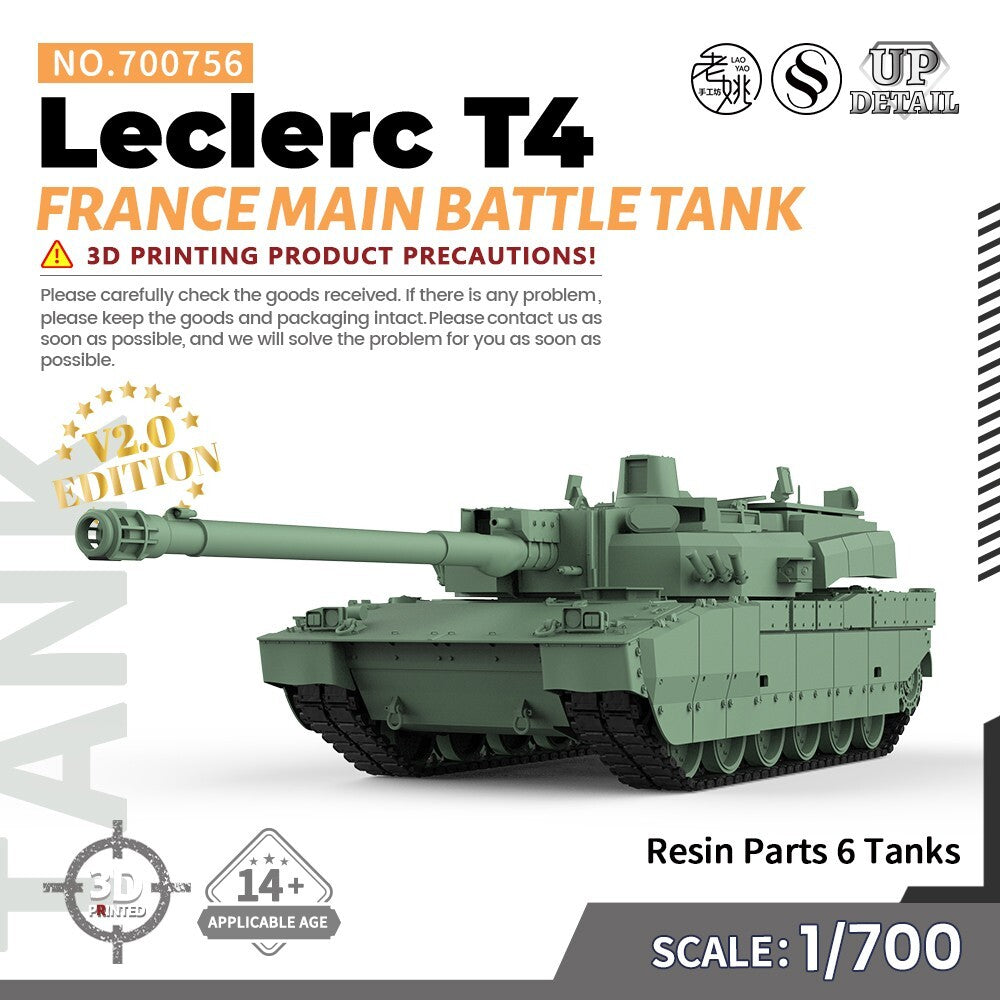 SSMODEL SS700756 1/700 Military Model Kit France Leclerc T4 Main Battle Tank