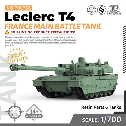 SSMODEL SS700756 1/700 Military Model Kit France Leclerc T4 Main Battle Tank