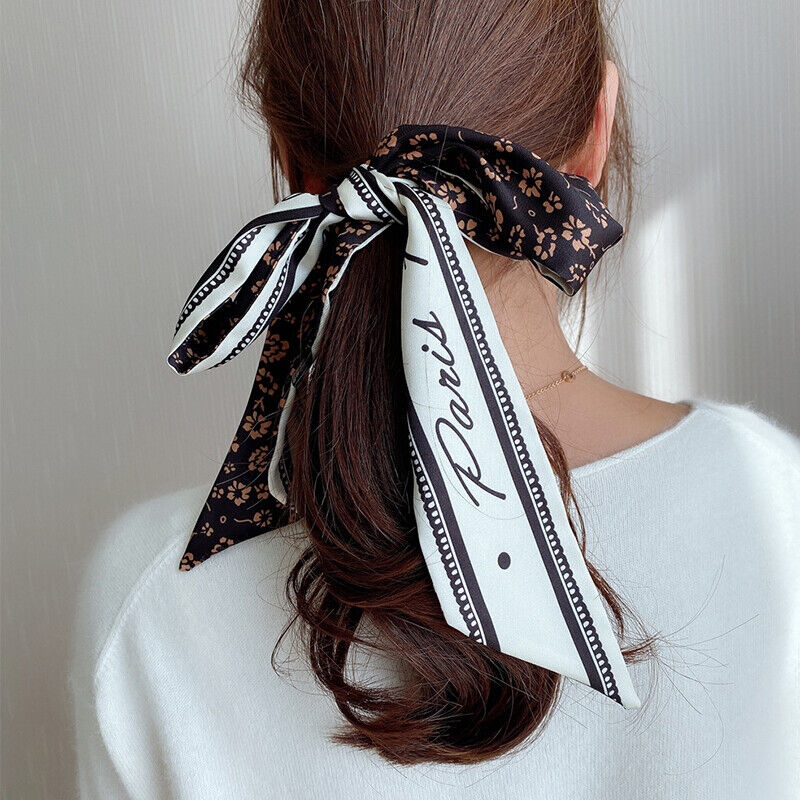 Ladies Neck Scarf Long Ribbon Wrap Tied Bag Handle Hair Wrist band Neckerchief*