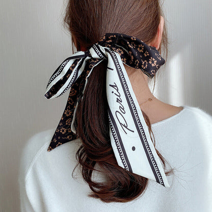 Ladies Neck Scarf Long Ribbon Wrap Tied Bag Handle Hair Wrist band Neckerchief*