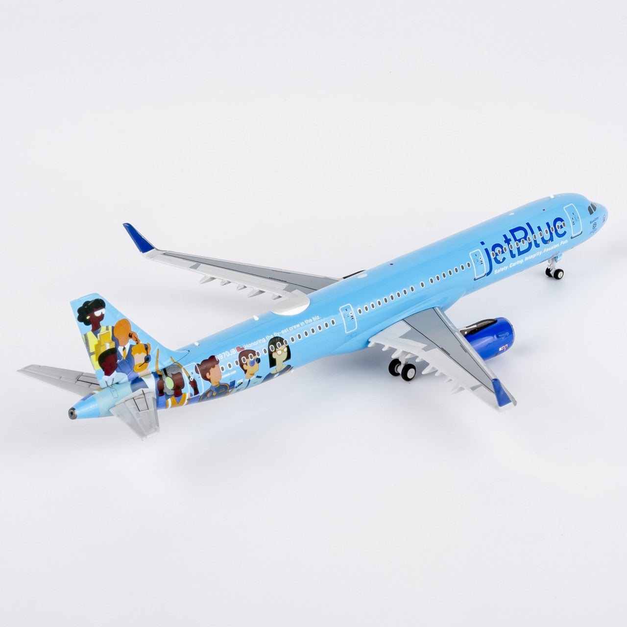 1:400 NGmodels JetBlue Airbus A321 Passenger Airplane Diecast Plane Model