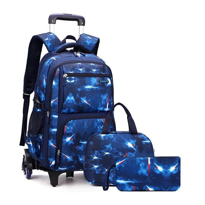 School Bag Wheels School Backpack Wheeled Bag Students Bags Boys Travel Luggage