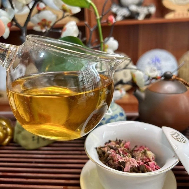 200g Yunnan Classic Rose Flower Tea Cake Dianhong Fragrant Sweet Beauty Tea