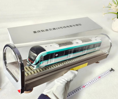 1:68 40CM Chongqin Rail Transit Line 18 Electric Passenger Trains Diecast Model