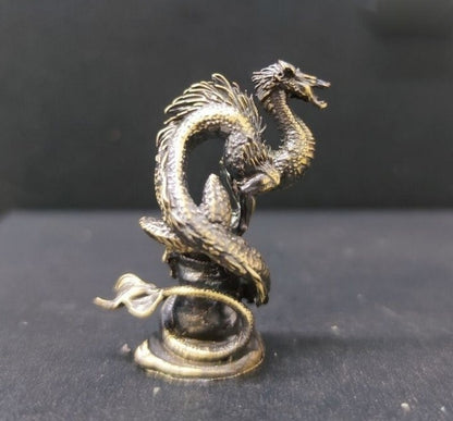 Brass Dinosaur Statue Beast Figurine Model Table Decor